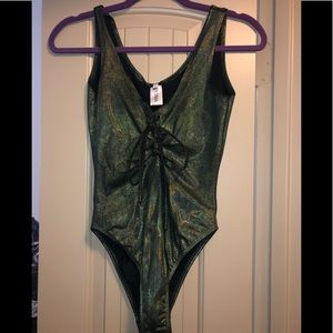 Green Rave/ Festival Bodysuit